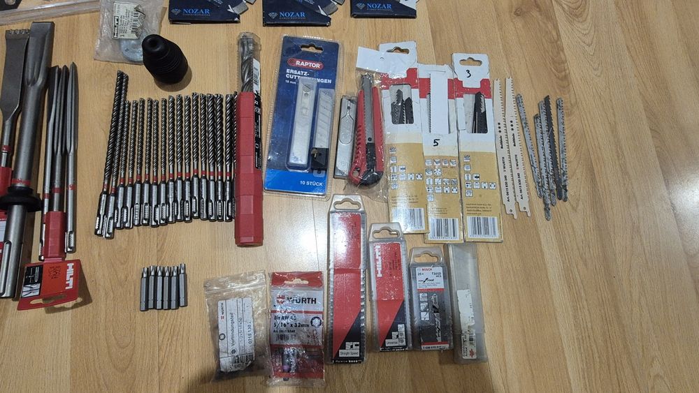 Hilti Wiertła, Dłuta, Szpic, tarcze, ostrza, Brzeszczoty