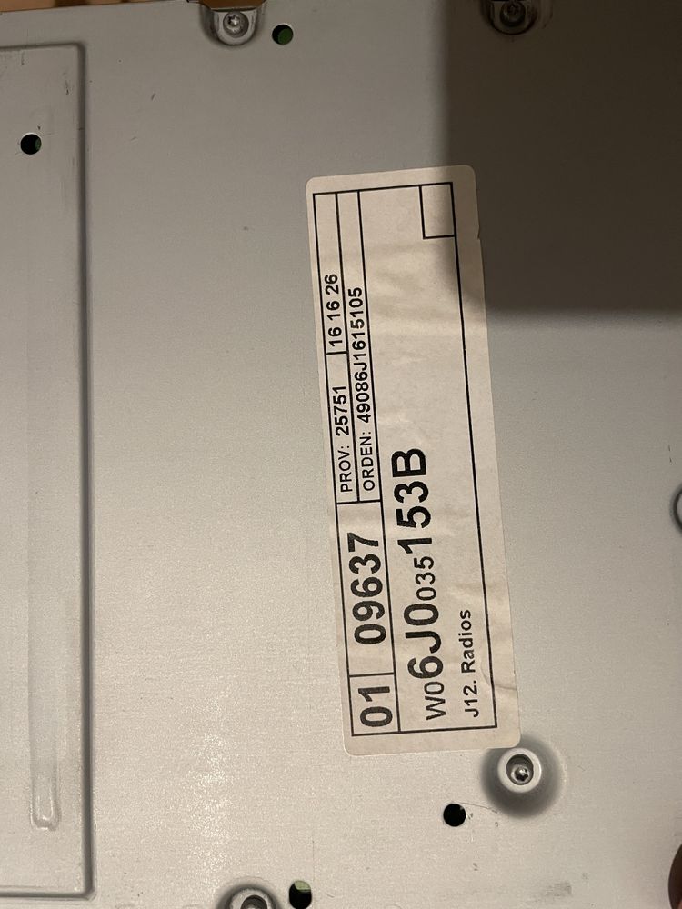 Rádio de origem Seat Ibiza 6J