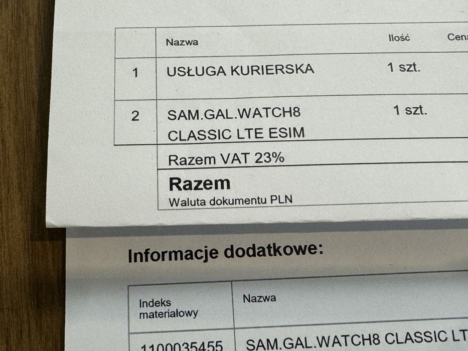 Samsung Watch 8 Classic LTE Nowy Gwarancja Mozliwa wysyłka pobraniowa