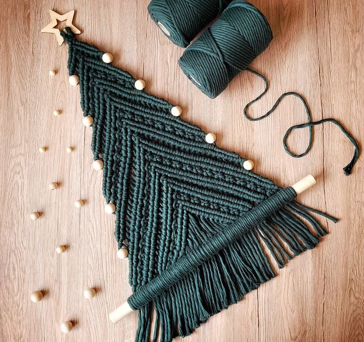 Makrama choinka świąteczna dekoracja