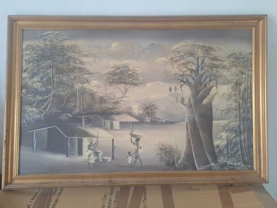 Quadro pintado em pele