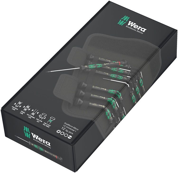 Zestaw wkrętaków Kraftform Micro 12 Universal 1 WERA , nowy !!