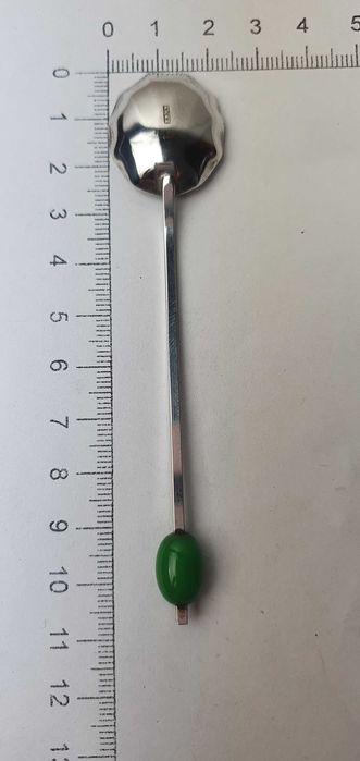 Zestaw pięknych posrebrzanych łyżeczek w stylu Art Deco Antyk, Pudełko