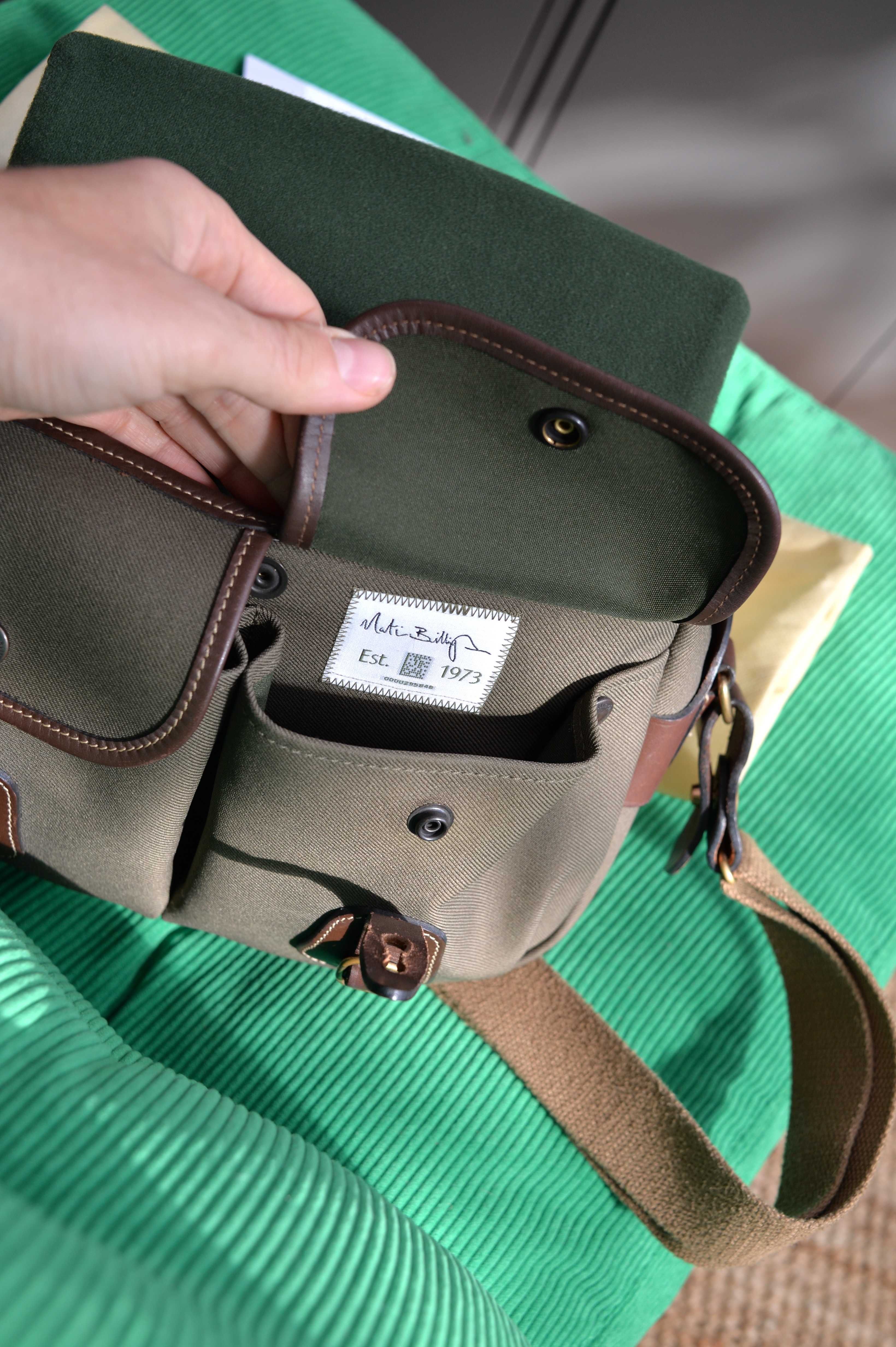 Billingham Hadley Small Pro, Sage FibreNyte/Chocolate Leather