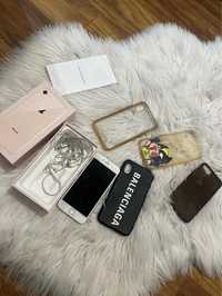 iPhone 8 Rose gold 64gb 300 + case zestaw