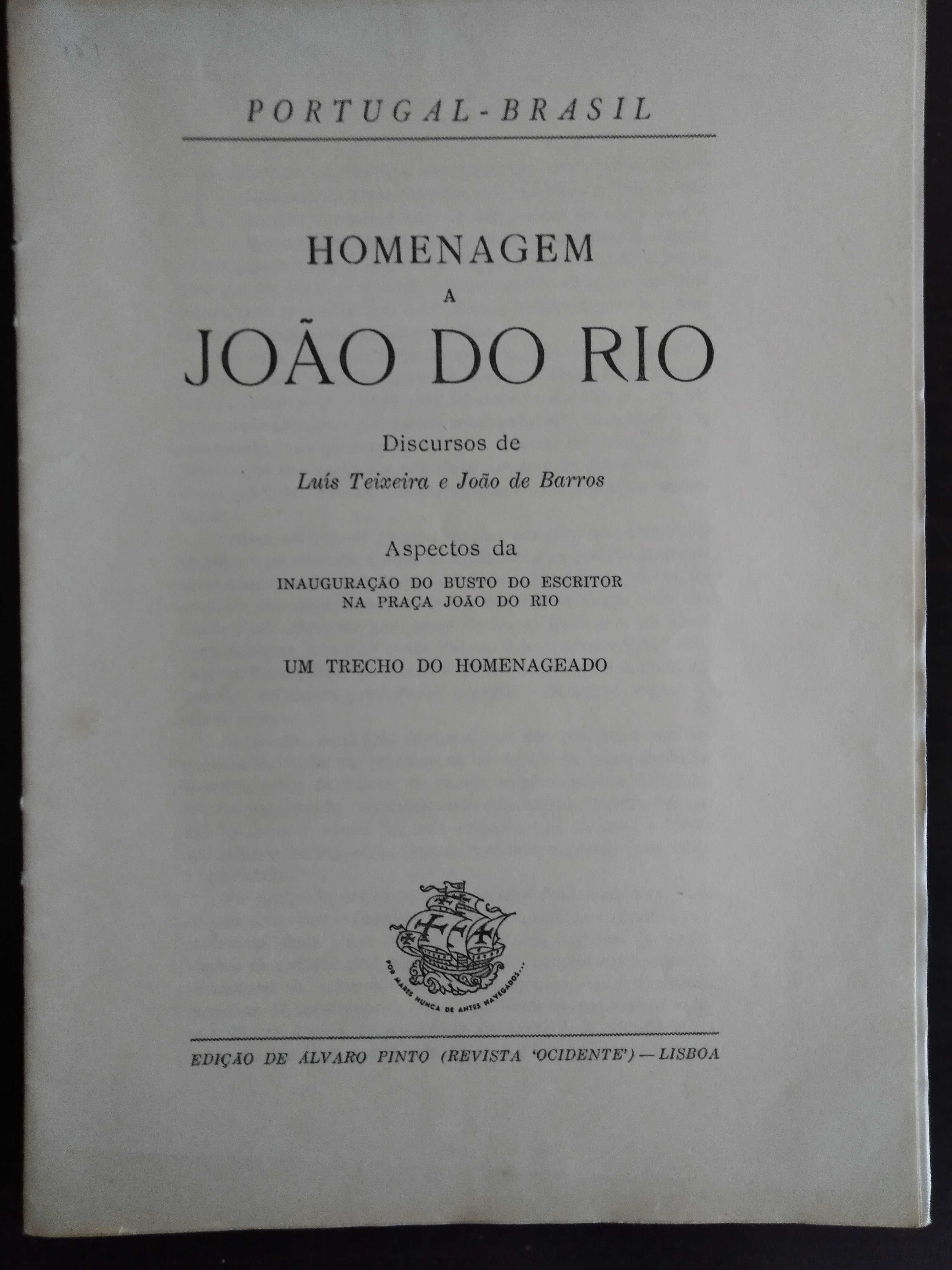 Separata "Homenagem a João do Rio"