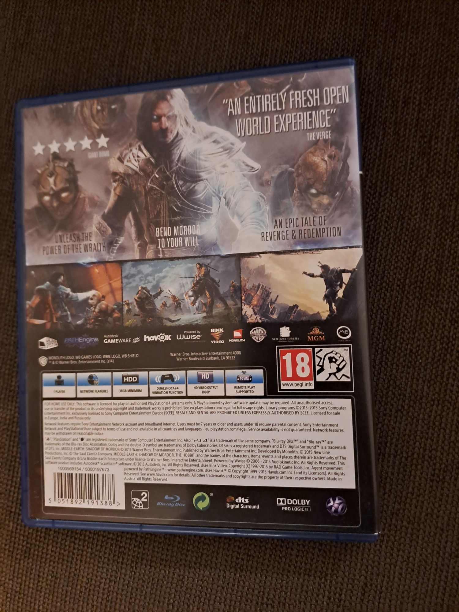 Shadow of Mordor Ps4