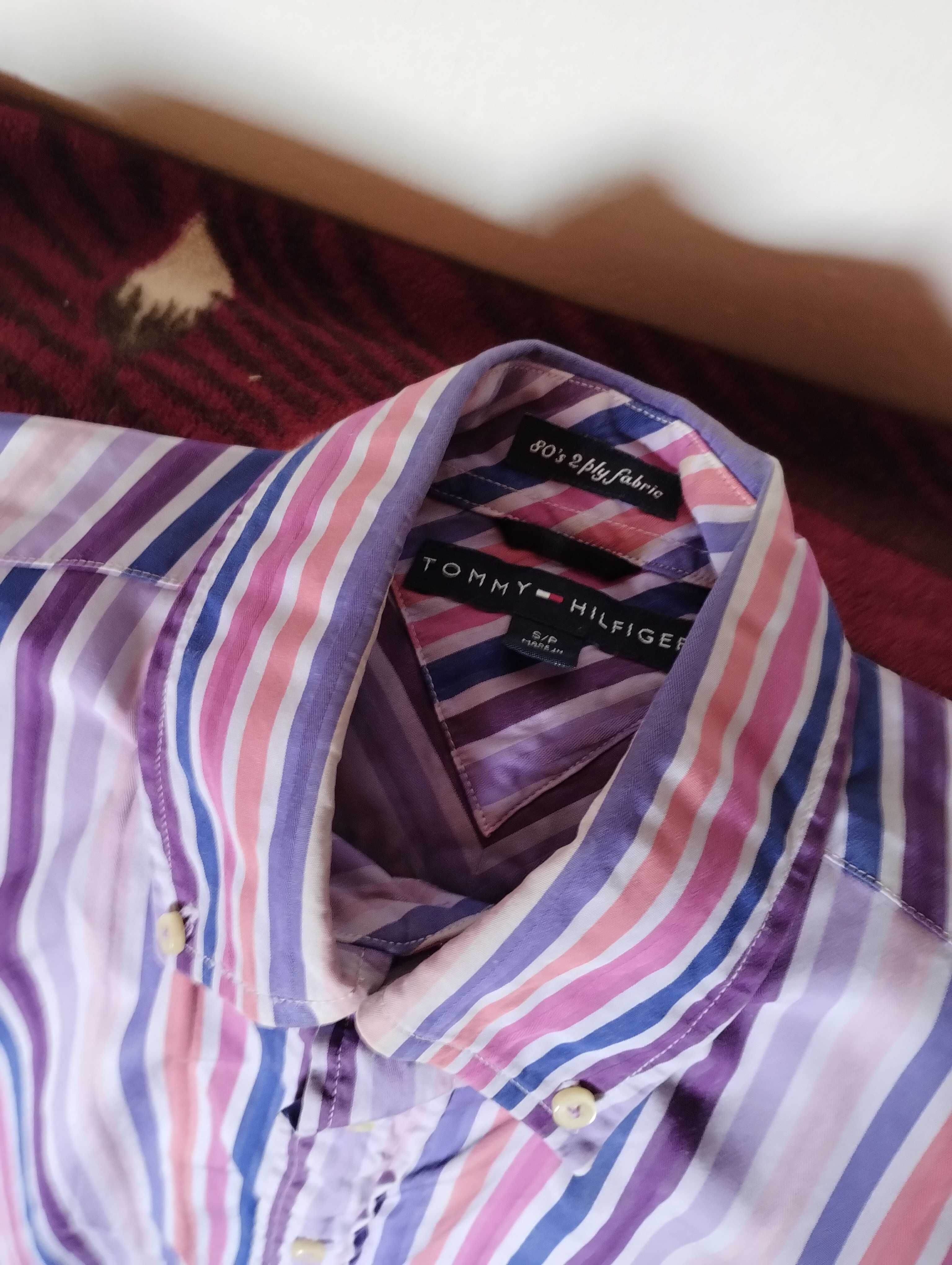 3 sztuki Koszule męskie 3x TOMMY HILFIGER PIERRE CARDIN zestaw S / M