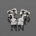 Platynowe kolczyki z brylantami 0.25ct PONADCZASOWE
