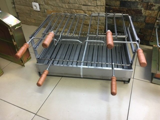 grelhador inox 50 cm grelha churrasqueira