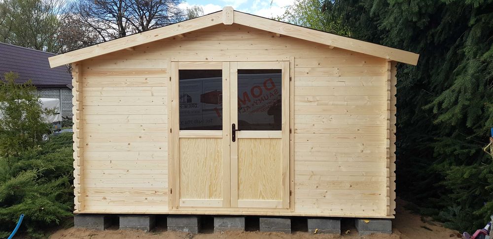 SOLIDNY domek letniskowy z balika aż 34 mm* 400 x 400 * 16 m2*ogrodowy