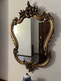 espelho antigo dourado