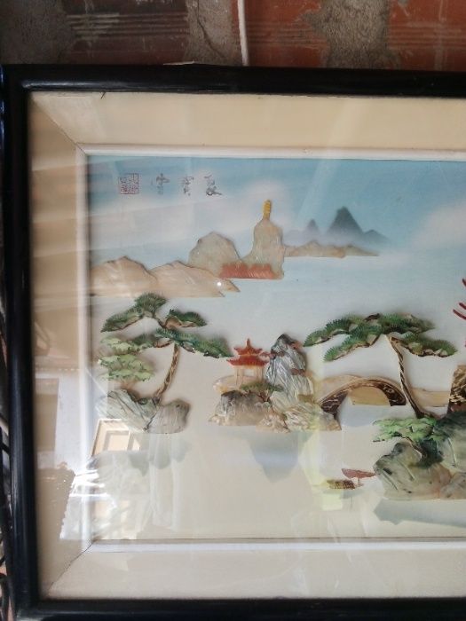 Quadro antigo com Madrepérola