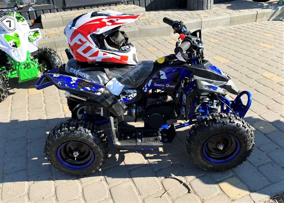 Бензиновый детский синий квадроцикл ExDrive 65 куб.