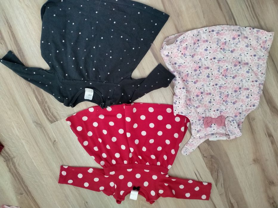 TYLKO H&M, Zestaw 56/62, JESIEŃ, ZIMA, body prążek, kurtka, WYPR