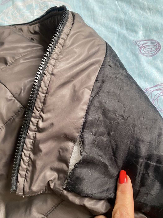 Пальто пуховик для вагітних зі вставкою для животика