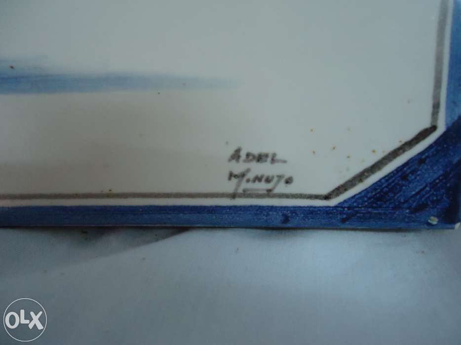 Painel de Azulejos Pintado à Mão – 45 x 30 cm (6 Peças de 15 x 15 cm)