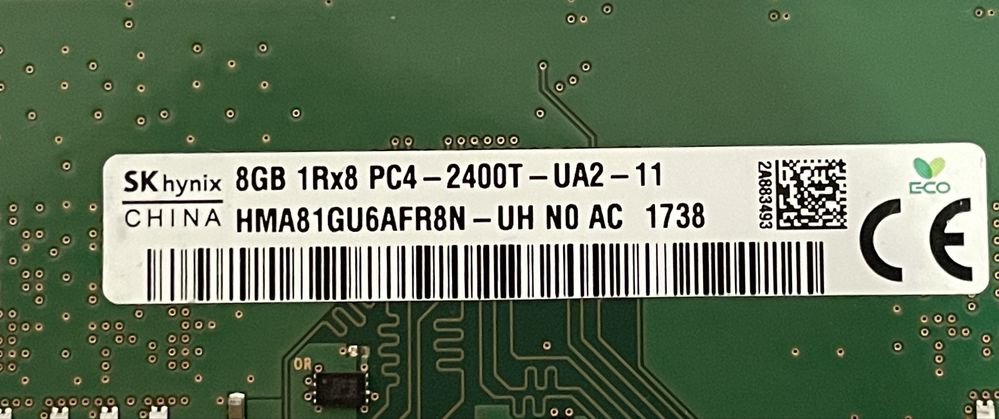 Pamięć Ram Hynix 1Rx8 DDR4, 32GB, 2400MHz, CL17 (HMA81GU6AFR8N-UH)