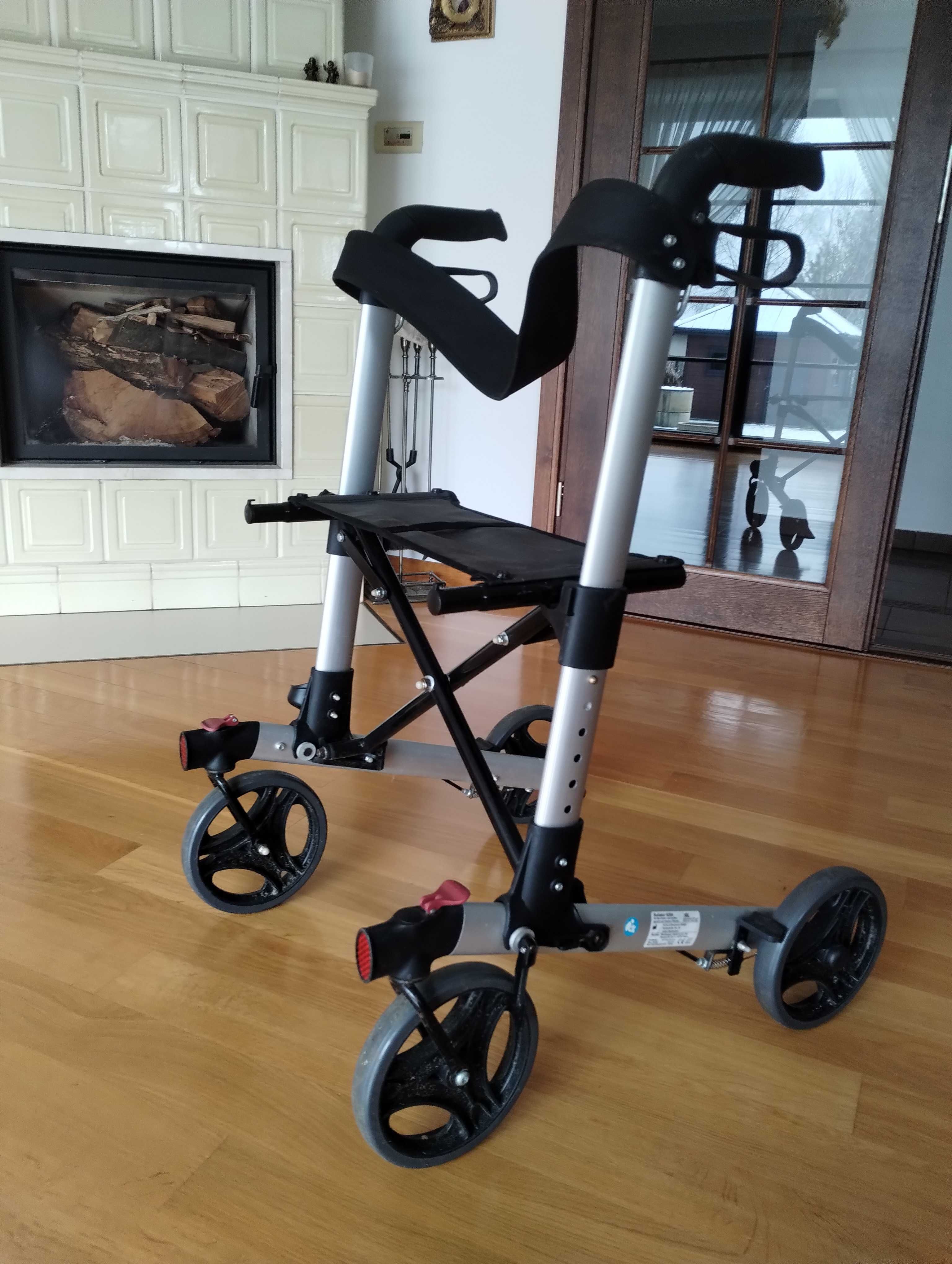 Aluminiowy balkonik chodzik Rollator.