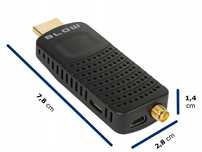 Dekoder tuner TV DVB-T2 HEVC H.265 FULL HD mini stick baterie zestaw