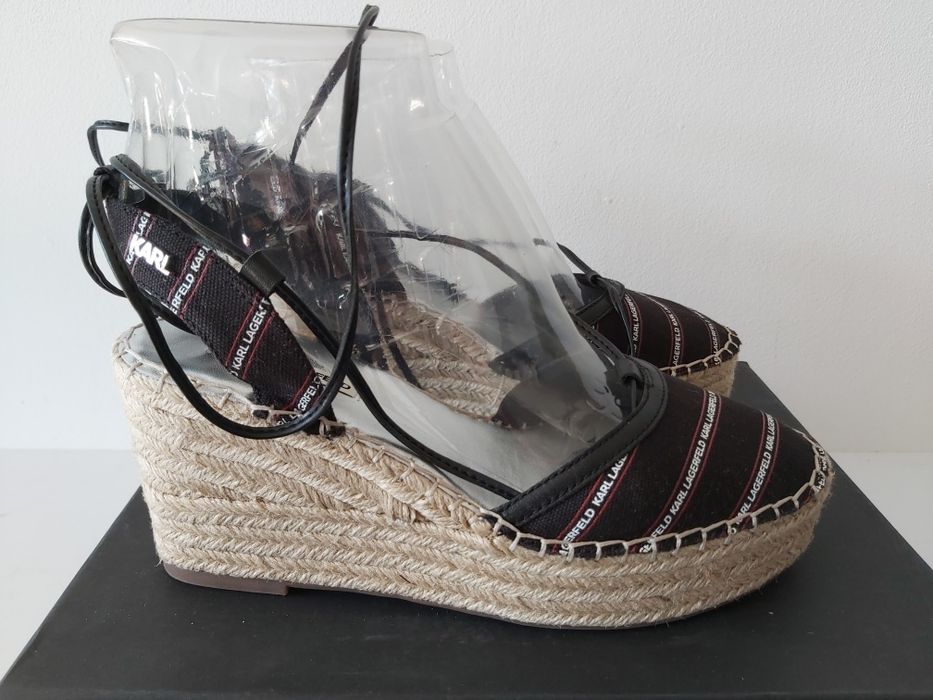 Espadryle koturna sandały KARL LAGERFELD 39