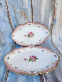 Porcelanowe półmiski Winterling Roslau - vintage design motyw rózy