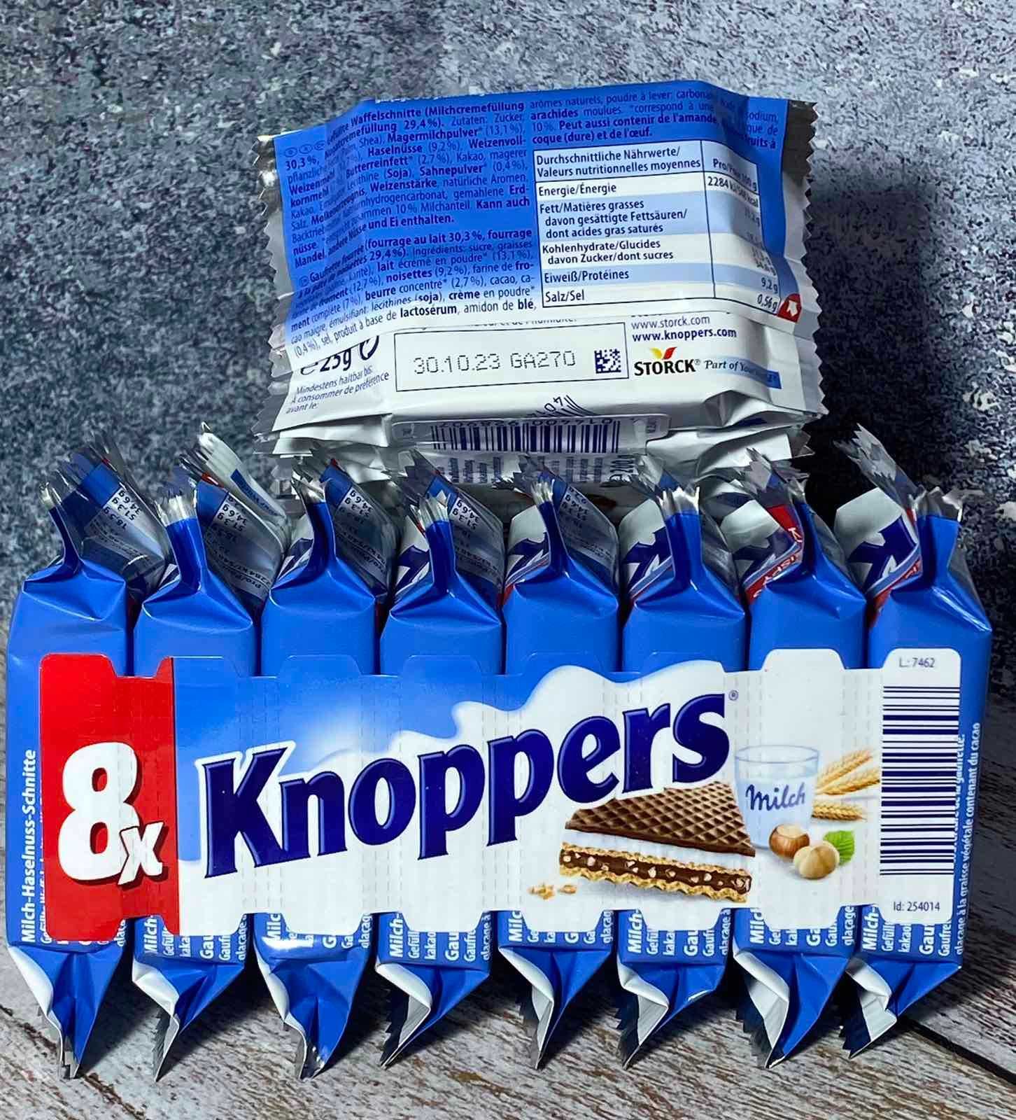 Вафлі Knoppers. Кноперси.