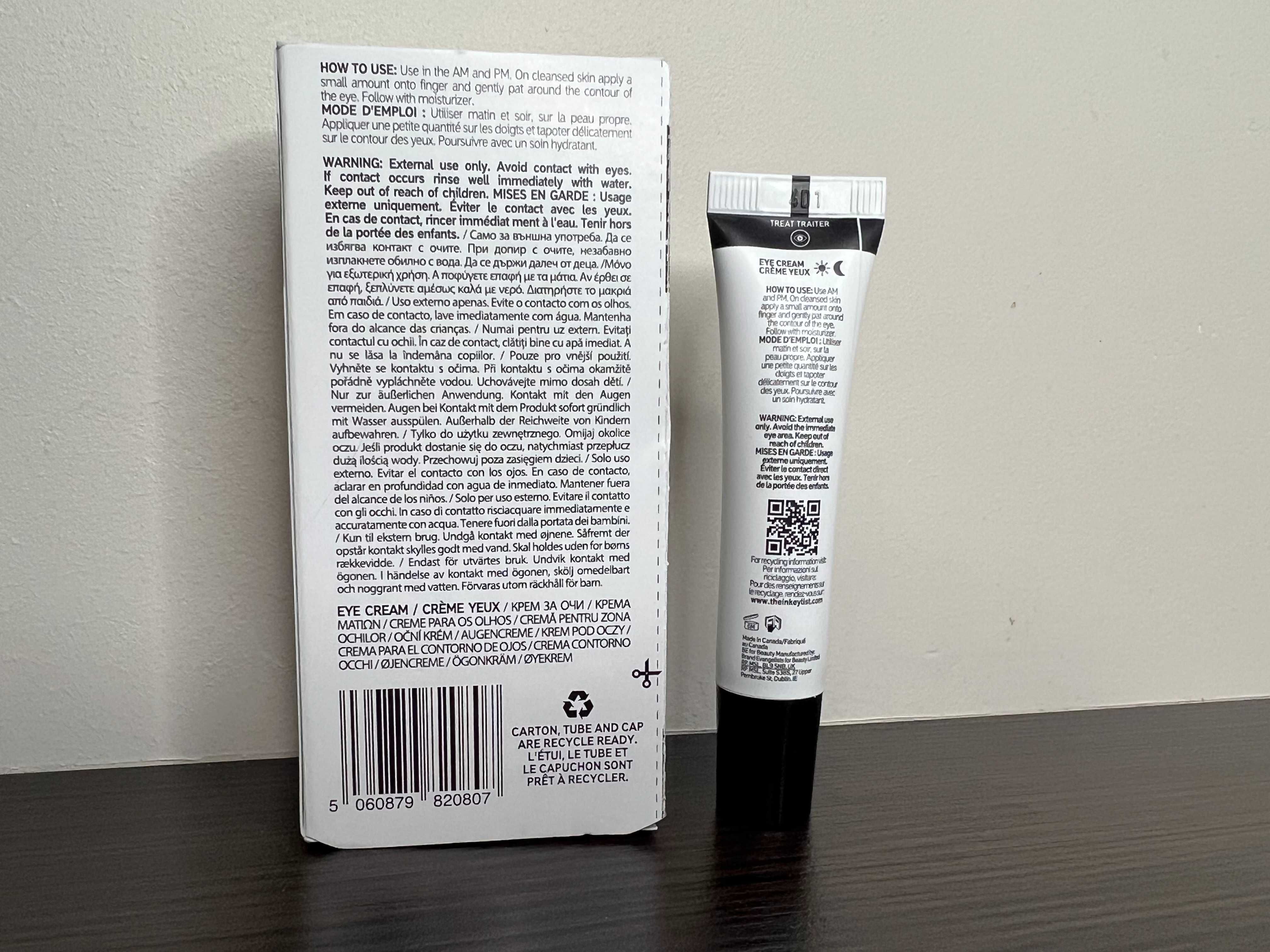 THE INKEY LIST caffeine EYE crea Krem pod oczy z kofeiną 15ml nowy