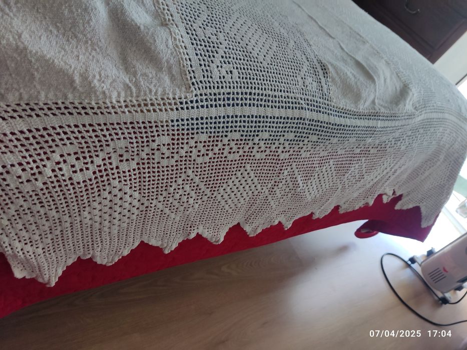 Colcha de cama em crochê