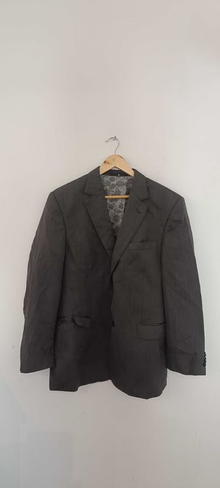 Komplet garniturowy z wełny i jedwabiu 176/108/96 (M) (48) szary Bytom