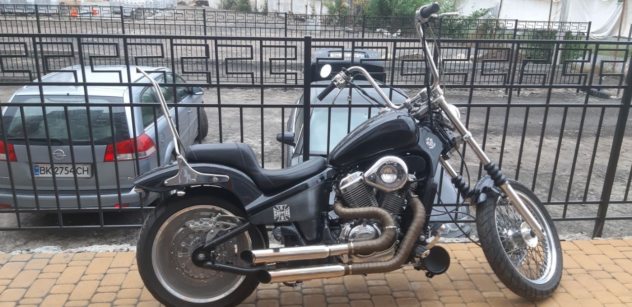 Выхлопные трубы с флейтами. Honda steed Shadow