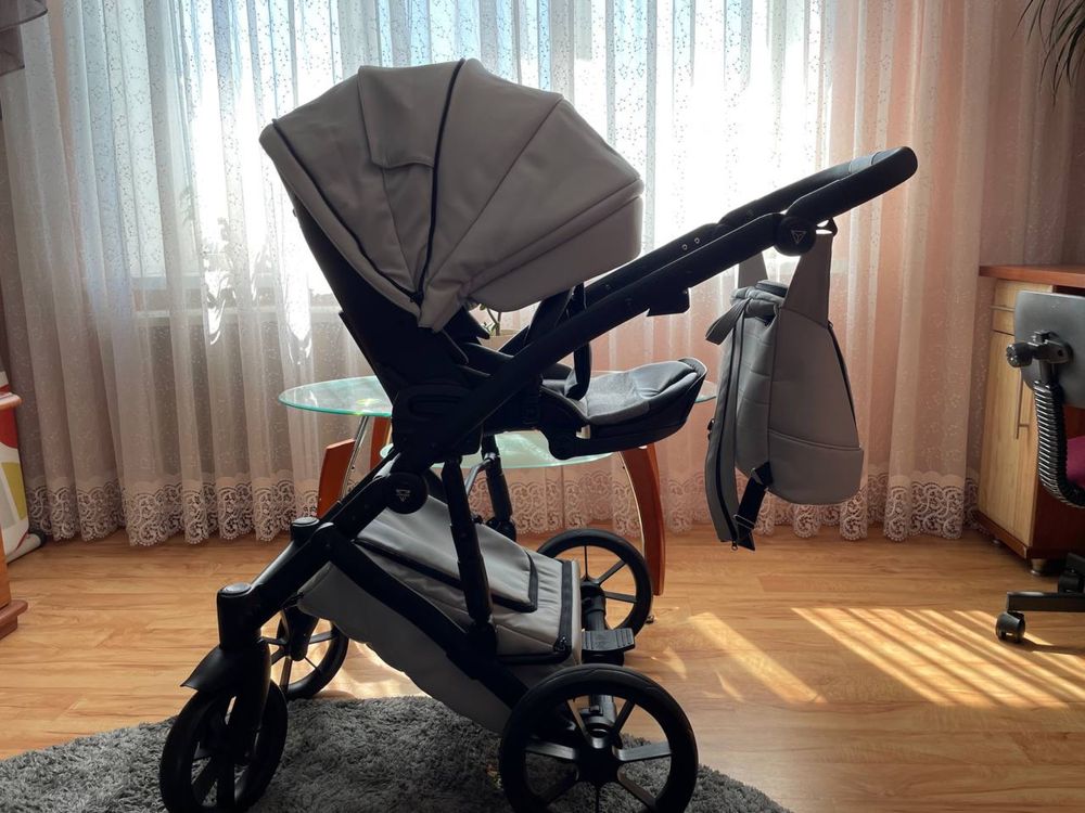 Коляска 2 в 1 Junama Space grey еко шкіра