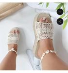 Chinelas creme como novas
