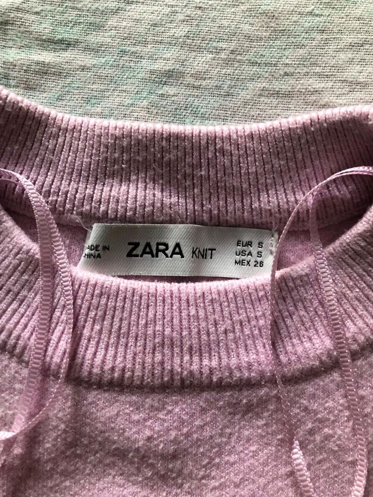 Camisola rosa de manga comprida