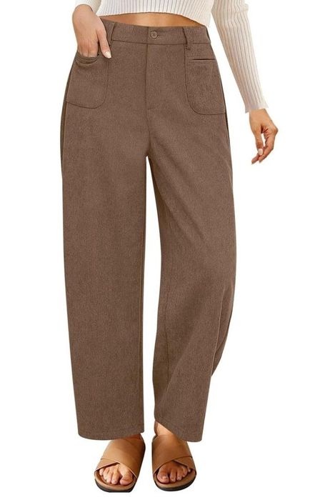 Класичні штани рогожка з високою посадкою