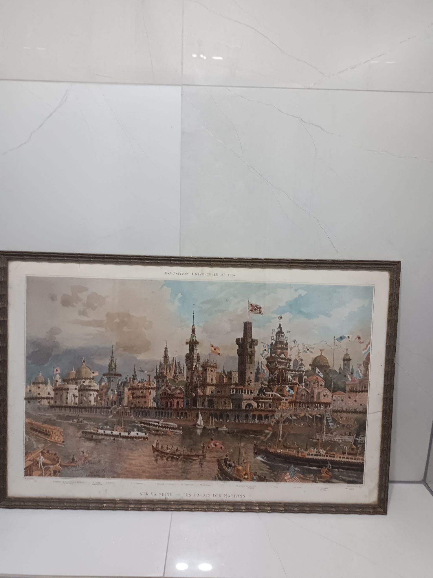 Muzealna grafika .Architektura Paryża 1900 rok.