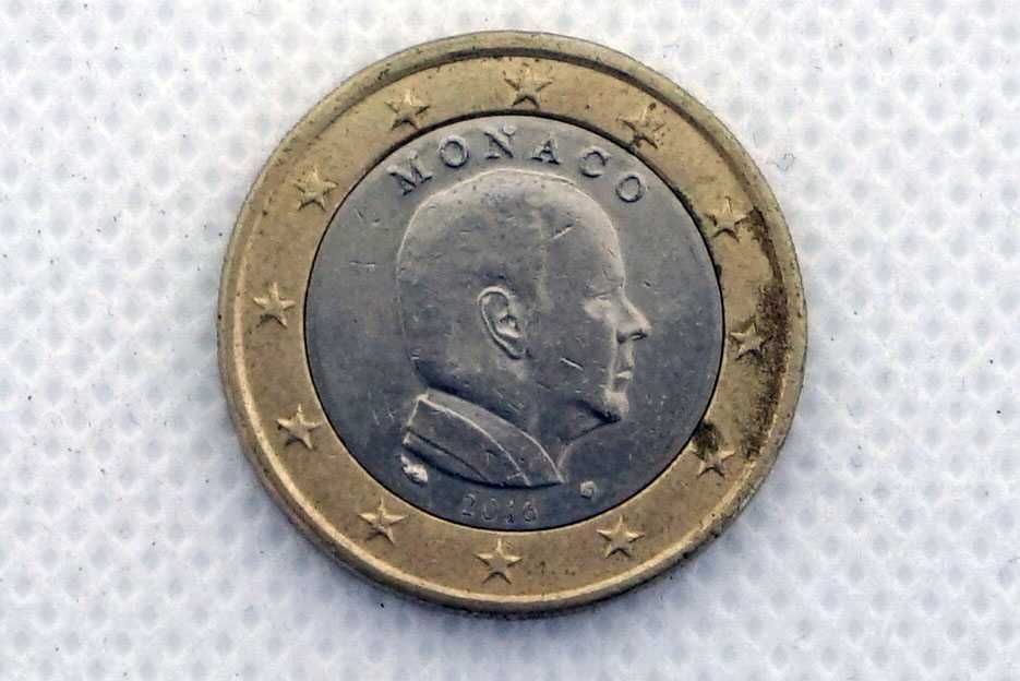 3 Moedas de 1 euro - Mónaco - Anos diferentes