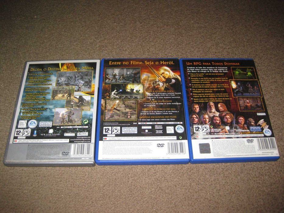 3 Jogos para PS2 da Saga "Senhor dos Anéis" Completos!