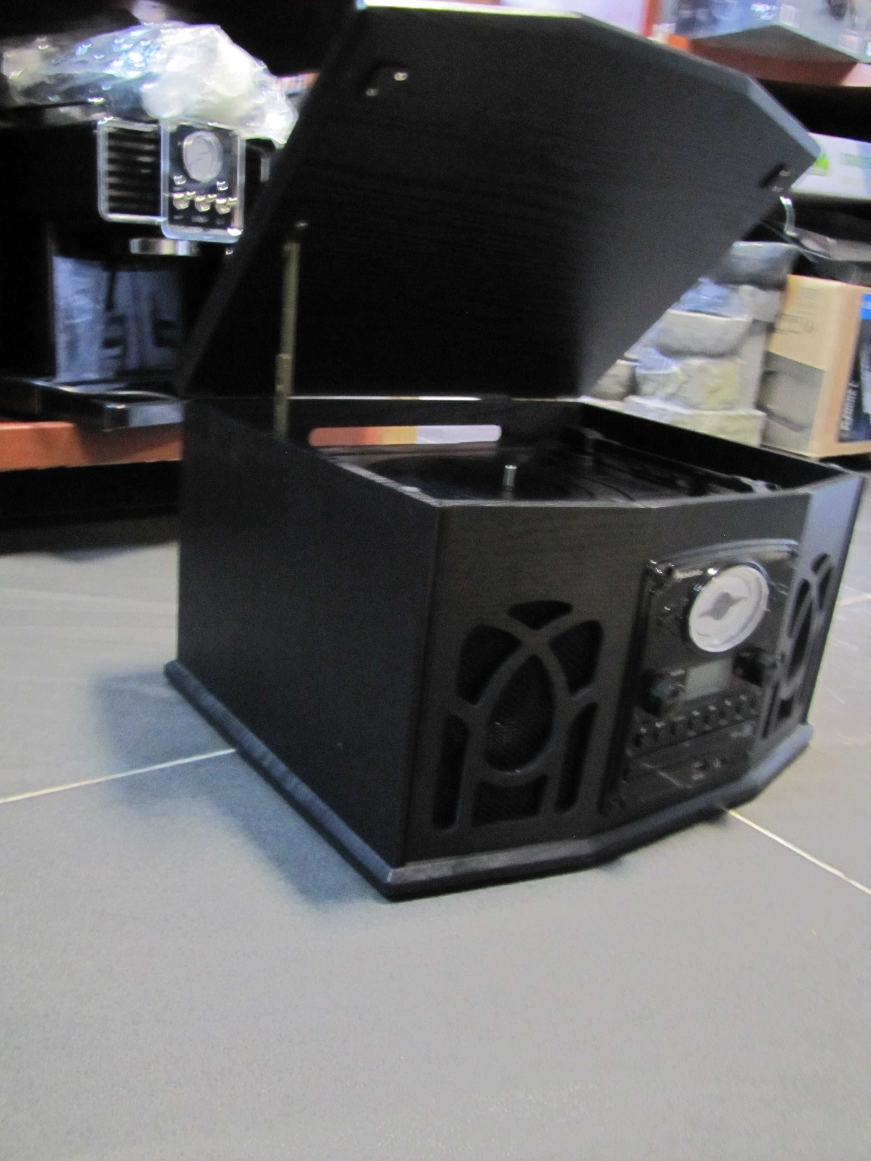 Gramofon wieża stereo RETRO DAB+ odtwarzacz CD drewno AUNA NR-620