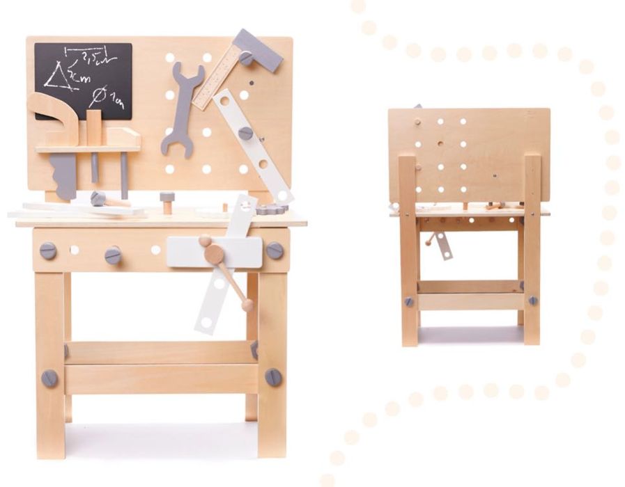 Warsztat z narzędziami drewniany zestaw DLA CHŁOPCA majsterkowicza