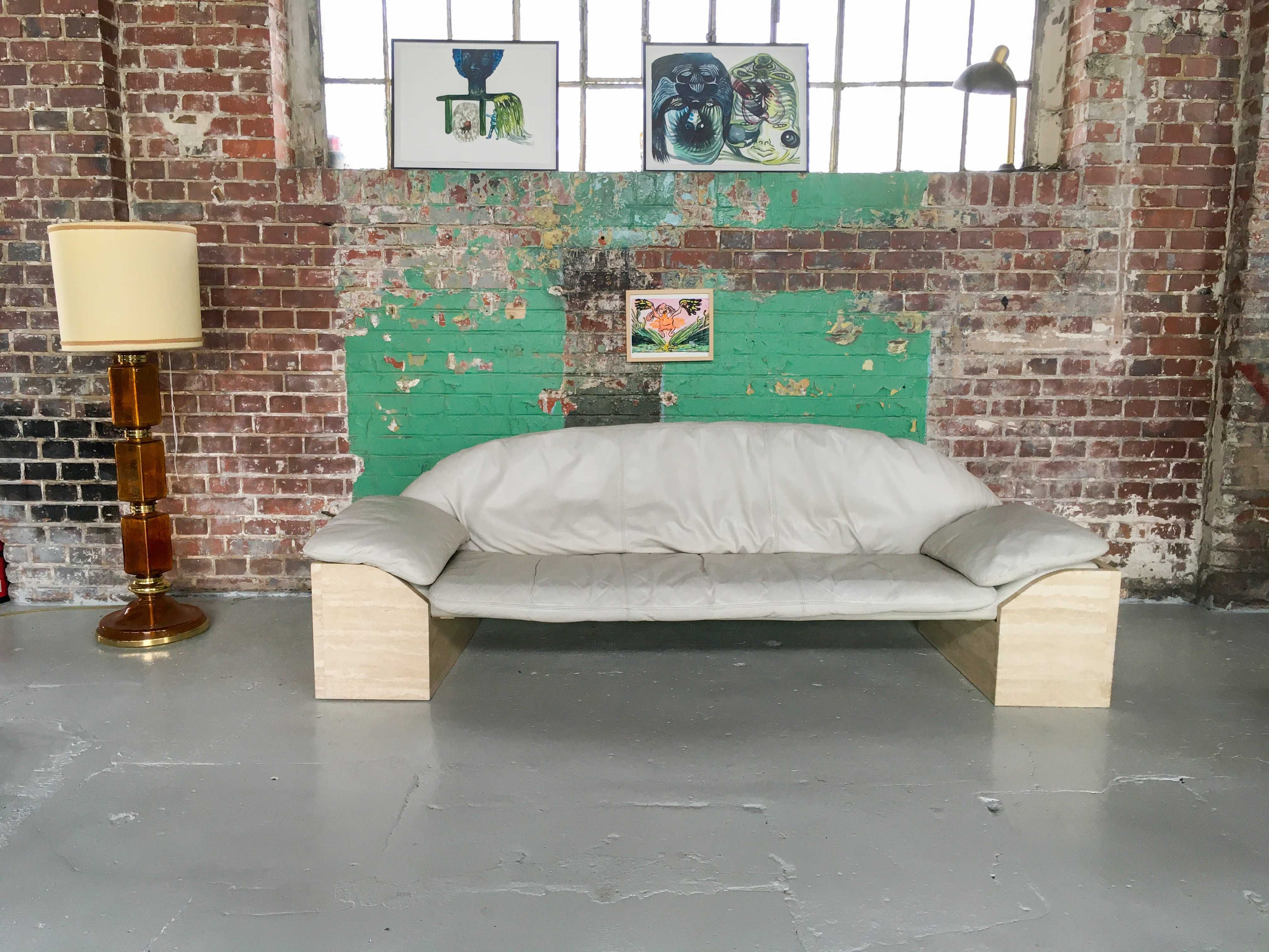Hain & Thome sofa Air na kamiennych podstawach lata 80 vintage design