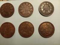 Moedas de X Reis em Bronze 1 moeda 1883 10€ 2 moedas 1884 20€