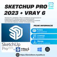 SketchUP Pro 2023 + Vray 6 * Licencja Dożywotnia *  Windows / MacOS