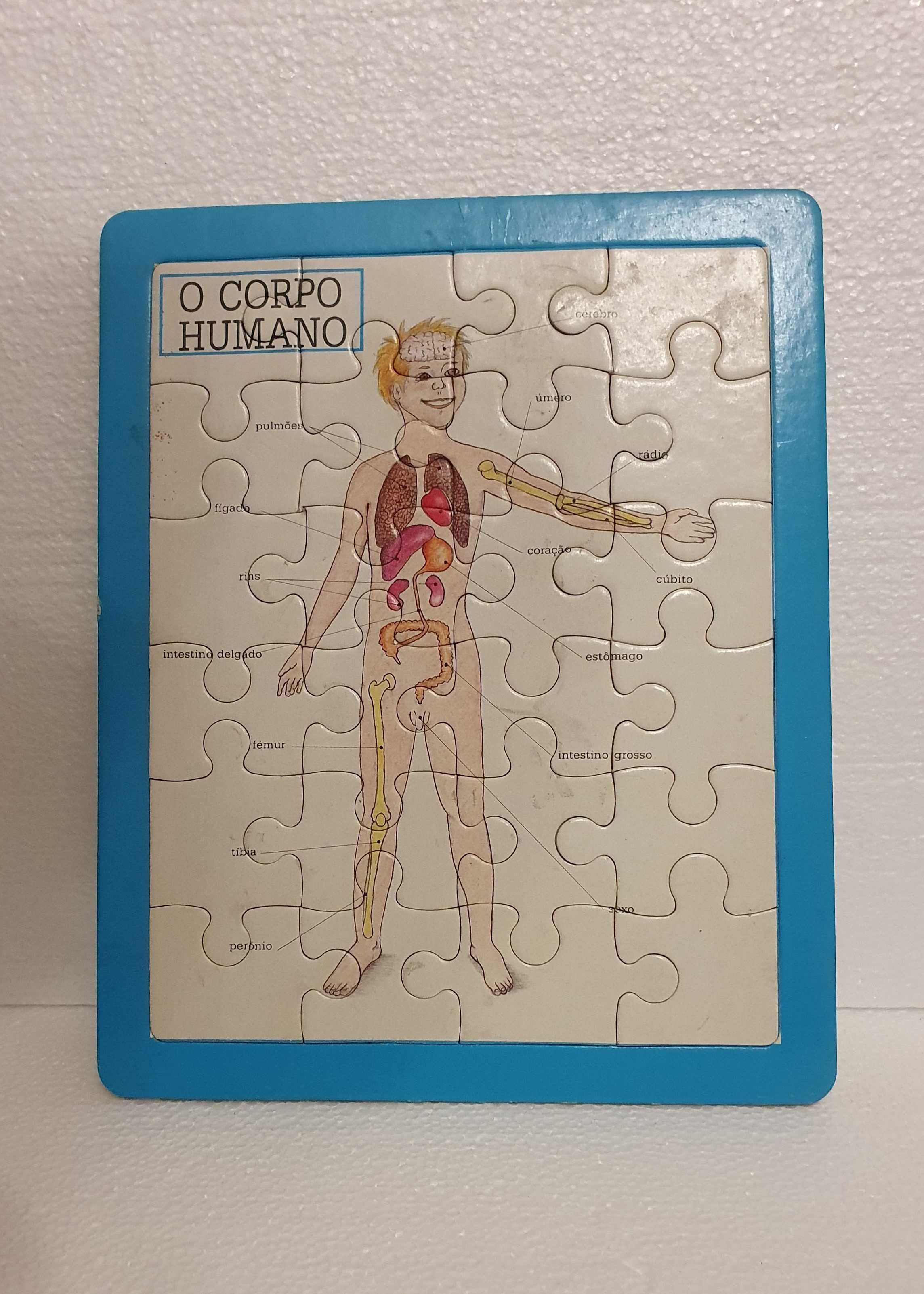 PUZZLE vintage, com 24 peças - O CORPO HUMANO