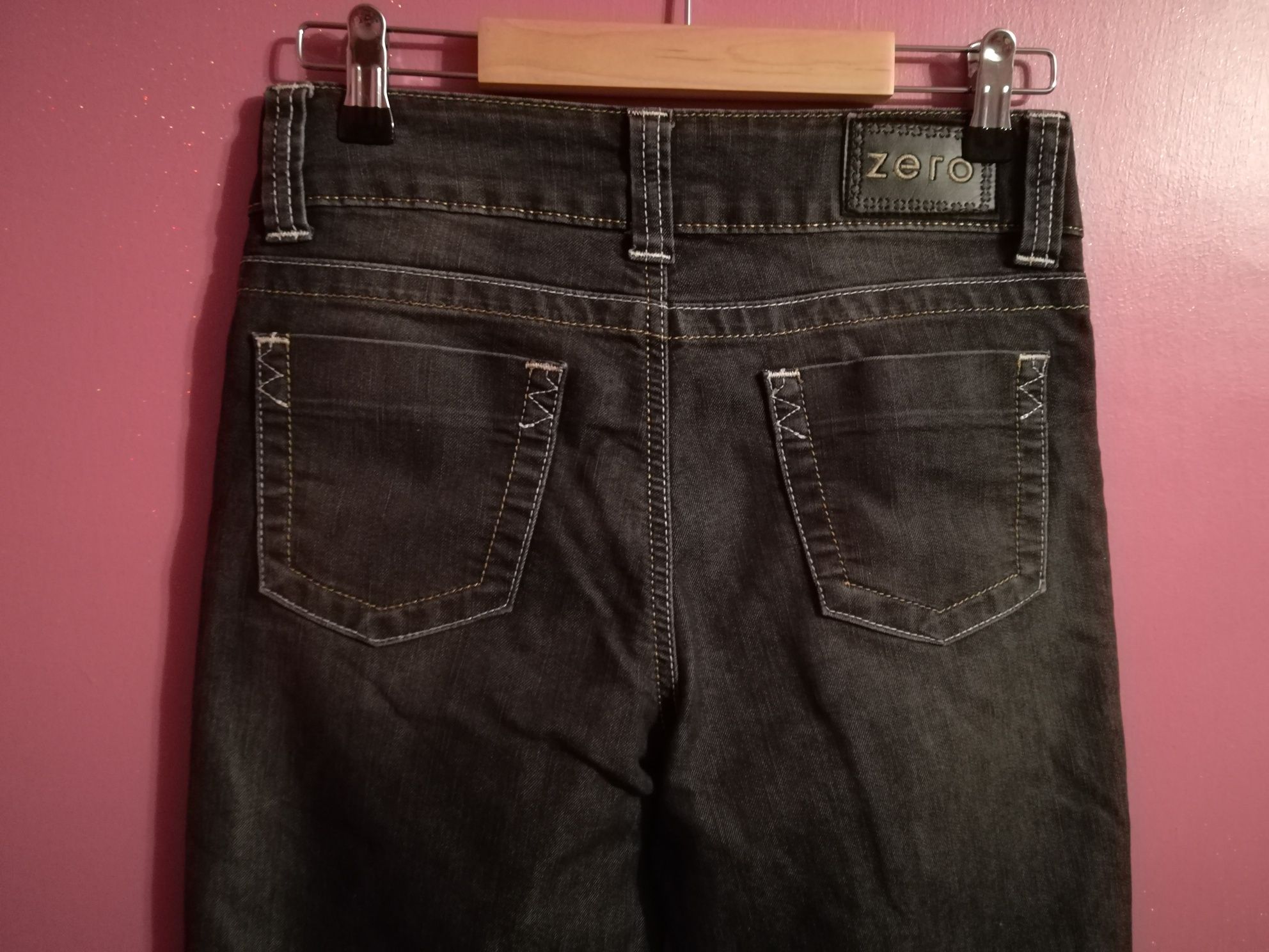 Spodnie damskie XS/34 regular ZERO czarne jeans