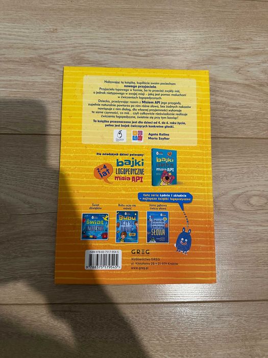Bajki logopedyczne misia API - książka logopedyczna - jak nowa