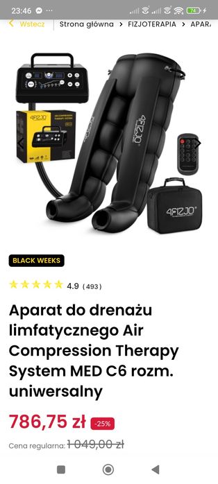 Drenaż limfatyczny boa presoterapia 4Fizjo model med c6