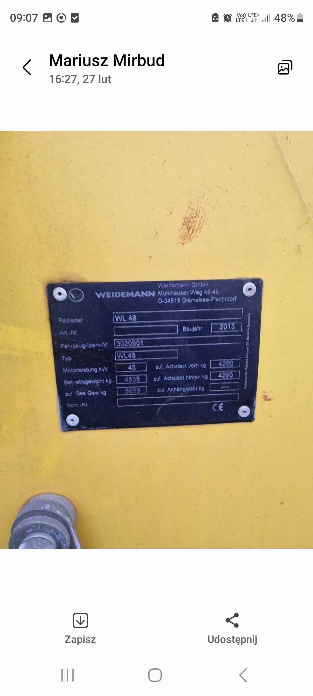 Ładowarka wacker neuson wl 48