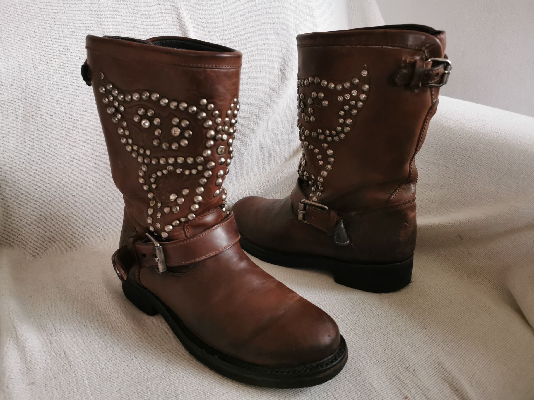 Ash Bikery workery kowbojki buty motocyklowe 39
