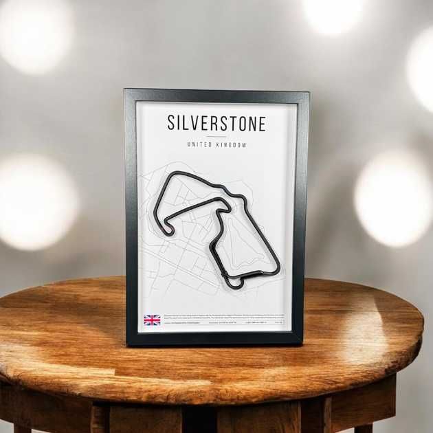 Об'ємна Рамка з 3D Трасою Silverstone Сільверстоун 32x23x3 F1 UK GP